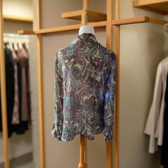 BROWN MULTI COLOR TOP - Picture 2 of 4